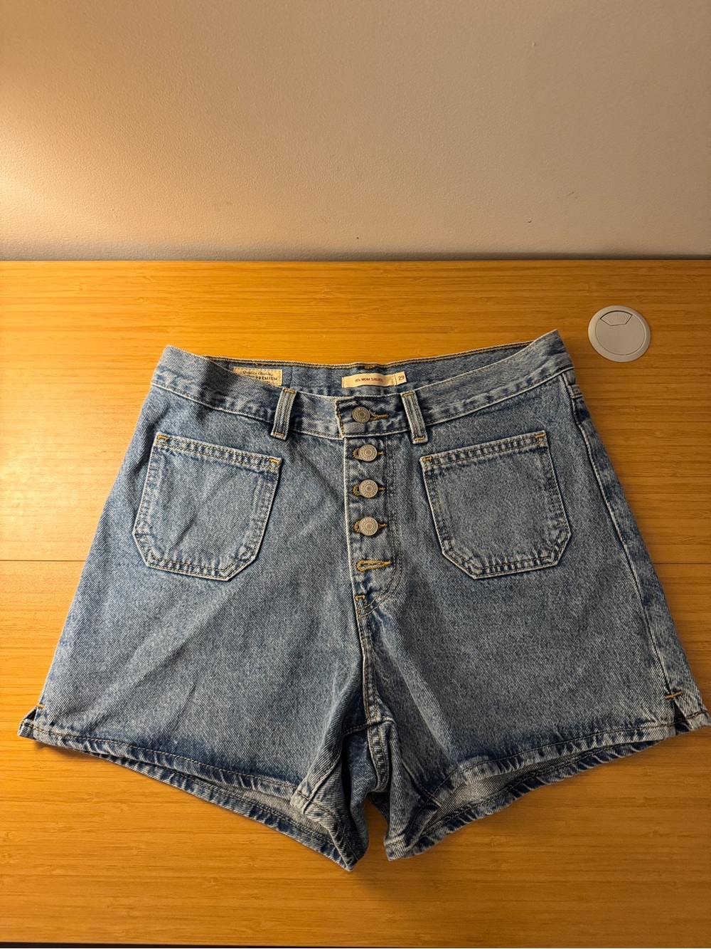 Levi's Button-Front High Waist Denim Shorts